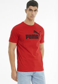Puma LOGO TEE - T-shirts print - high risk red