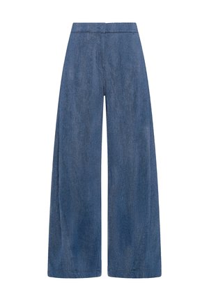 Deha, WIDE-LEG DENIM TROUSERS - TROUSERS - Wide leg - blue
