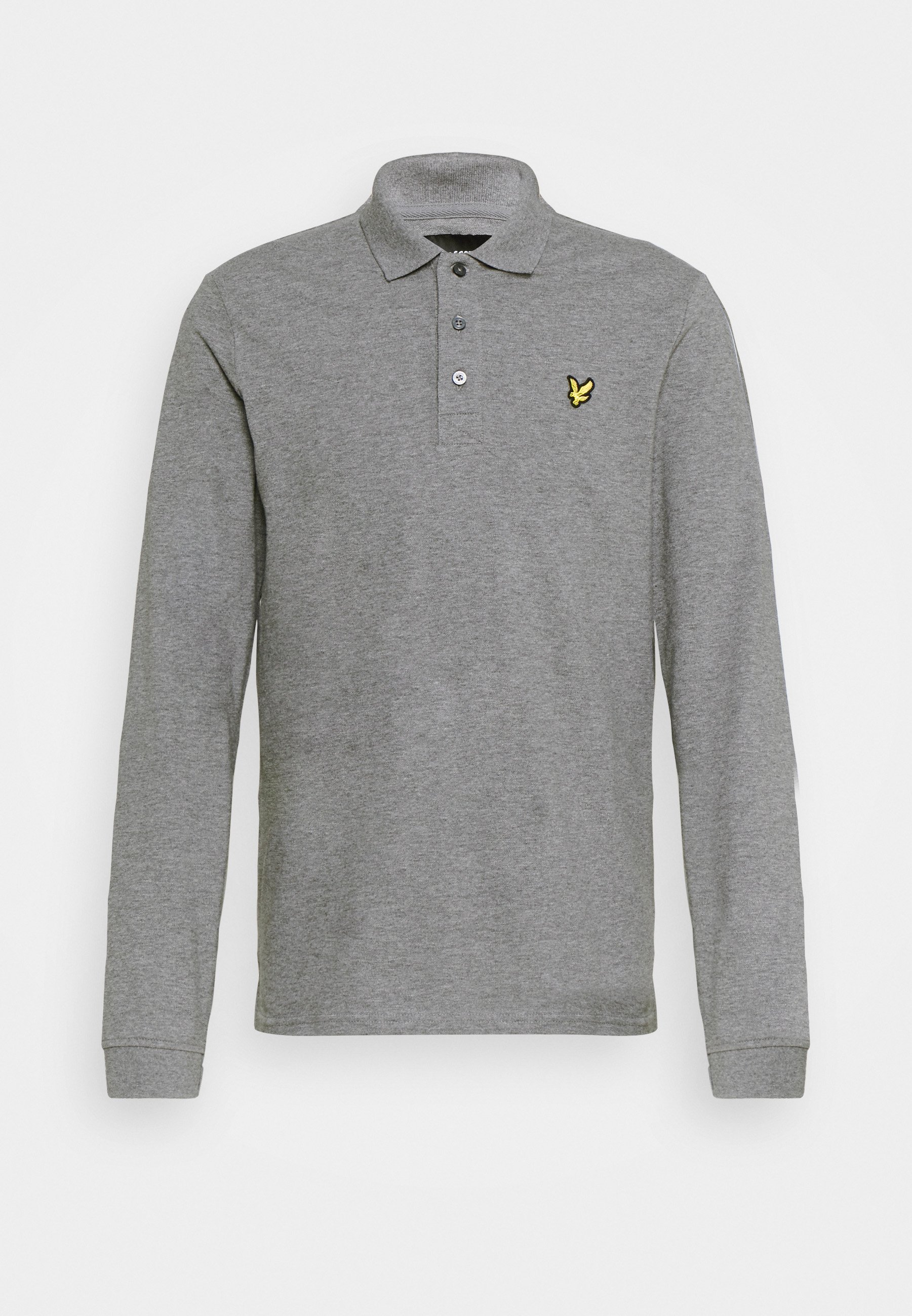 Lyle Scott LONG SLEEVE Polo mid grey marl/gris chiné
