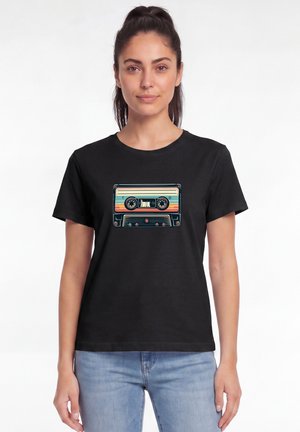watapparel, RETRO KASSETTE - T-Shirt print - black