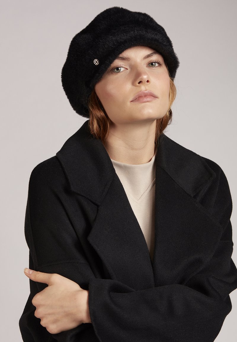 LOEVENICH Casquette Baker Boy - Couleur Unie - 100 % Laine - Taille