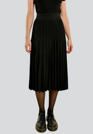 LUXURY - Falda plisada - nero