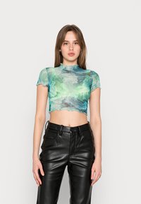 Nly by Nelly CROPPED  - T-shirt estampada - ocean abstract