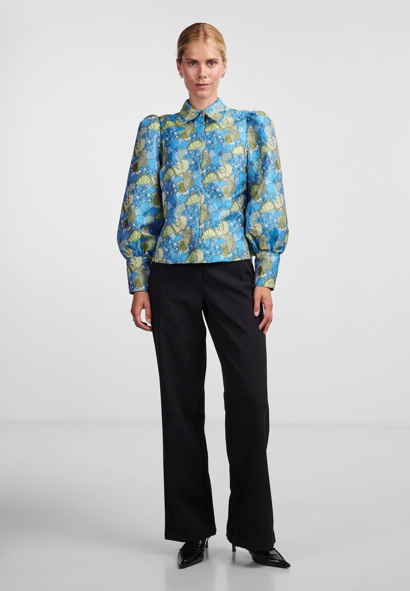 Yasmin Short Tie Blouse Dark Blue
