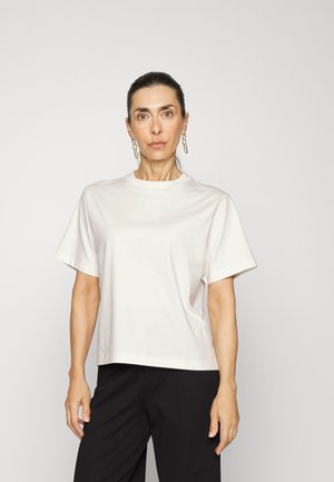 SHORT SLEEVE ROUND NECK PRINT - T-shirts med print - white cotton