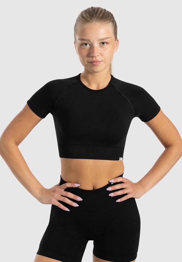 ELNA CROP - Top - schwarz
