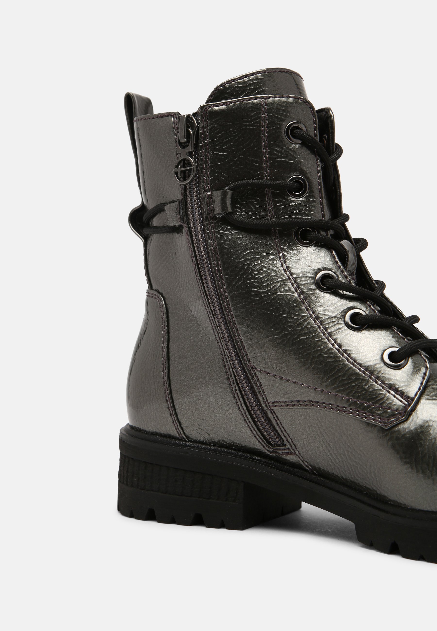 Tamaris Botines con cordones - pewter/gris - Zalando.es