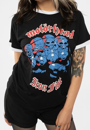 Iron Maiden 'Ed Kills Again' Official Unisex T-Shirt - Black Dye Wash Band Logo Tee, 60% Cotton 40% Polyester