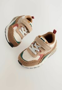 Next BUBBLE - Lær-at-gå-sko - brown green colourblock