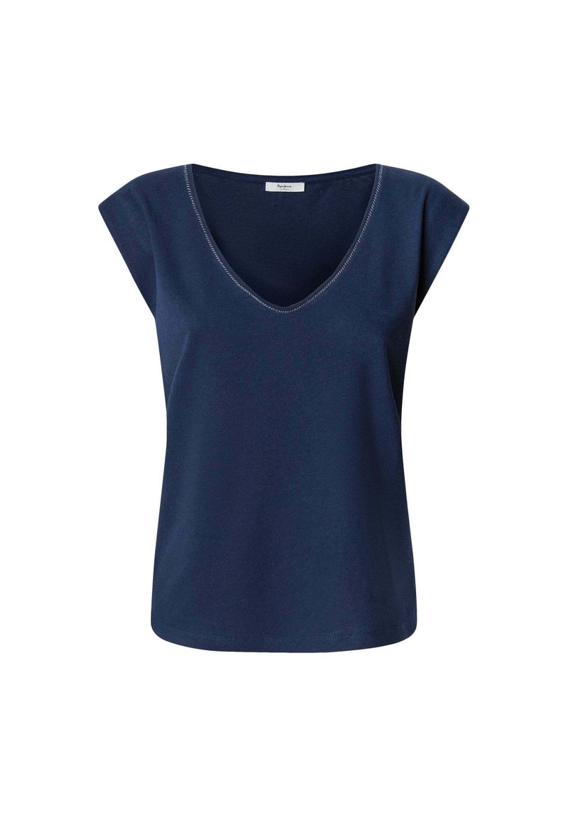 Pepe Jeans T-shirt basic donkerblauw Pepe Jeans T-shirt basic donkerblauw