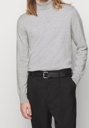 Striktrøje - mottled light grey