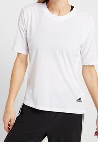 adidas Performance Triko s potiskem - white