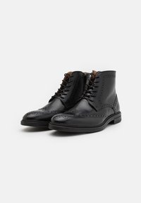 Zign LEATHER - Schnürstiefelette - black