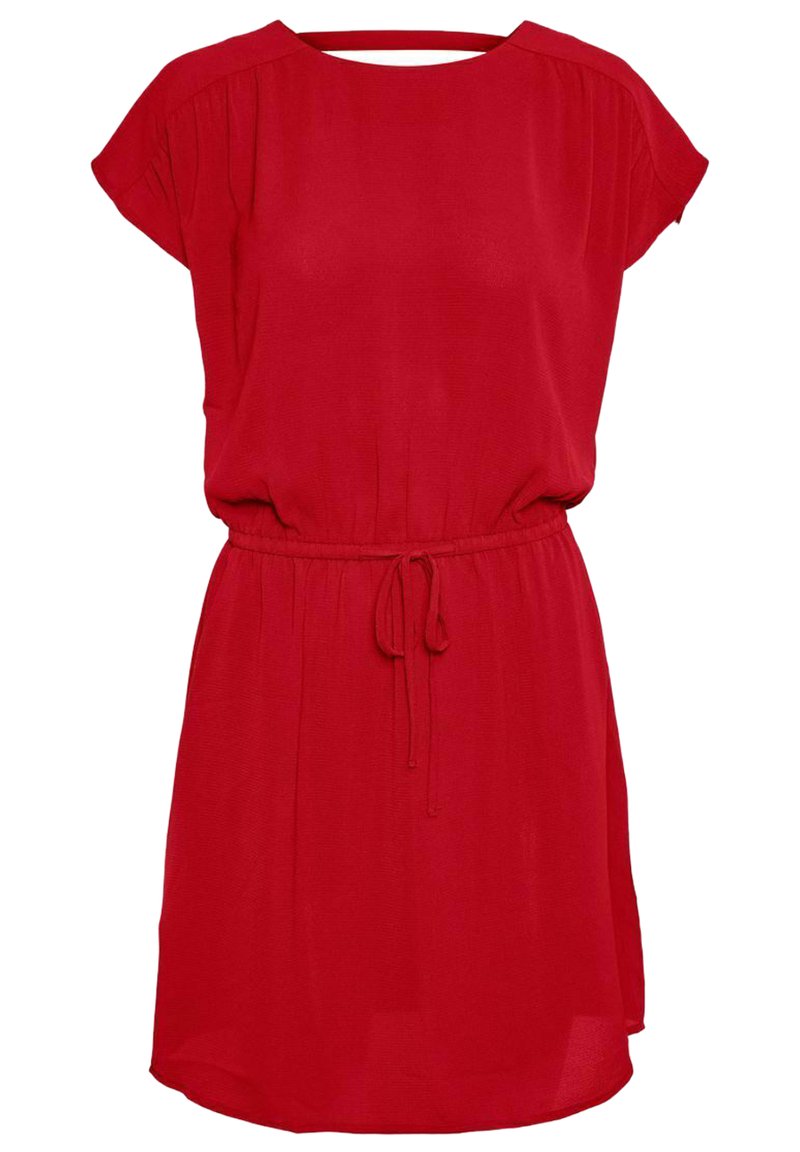 VERO MODA Vmmelba WVN Ga Noos - Vestido Corto Con Cinturón 3/4 Para Mujer, Blanco Nieve., XCH