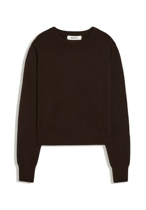 Bershka, ROUND NECK - SWEATER - Striktrøje - dark brown