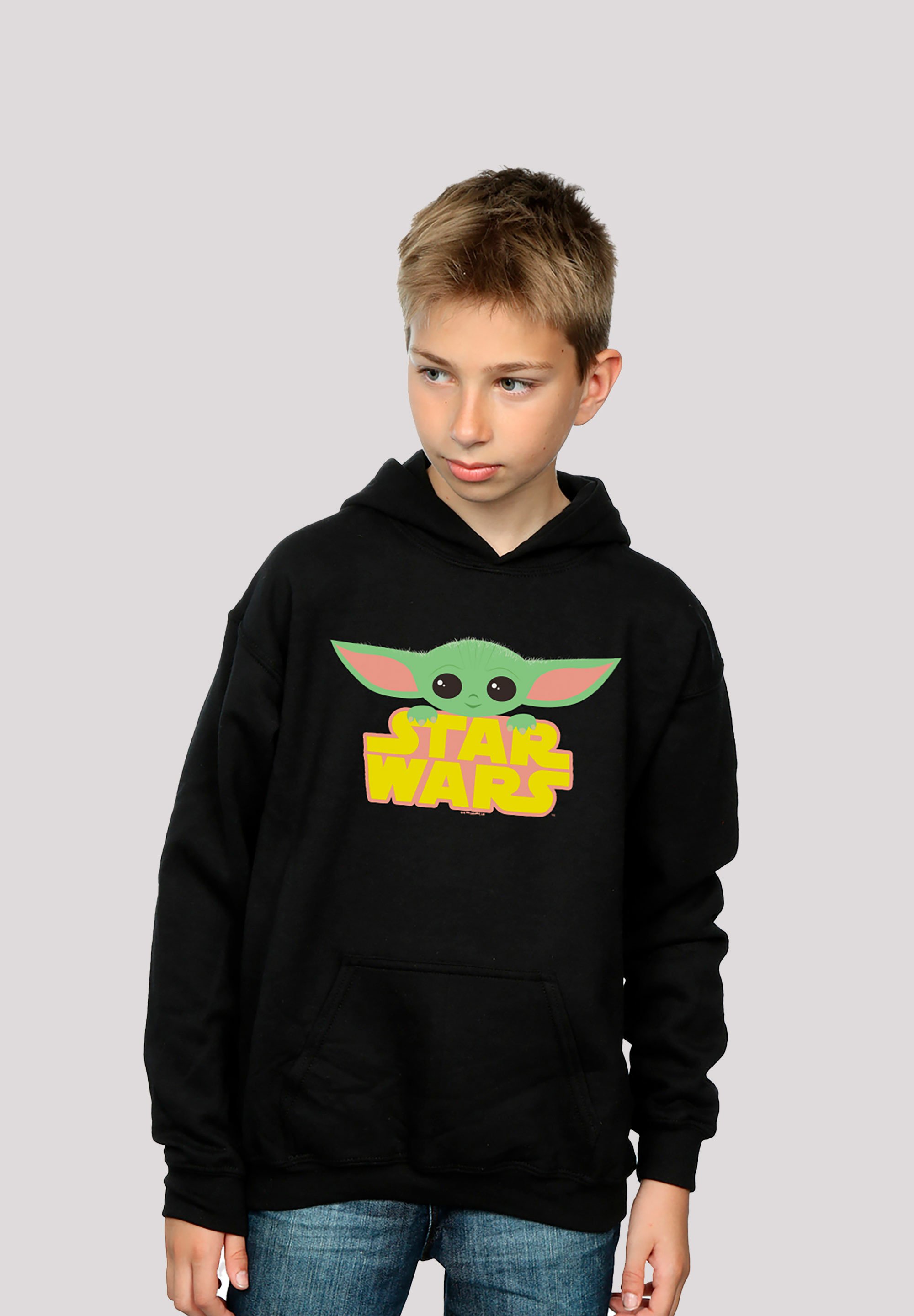 F4NT4STIC STAR WARS THE MANDALORIAN YODA STAR WARS LOGO - PREMIUM KRIEG DE  - Kapuzenpullover - black/schwarz