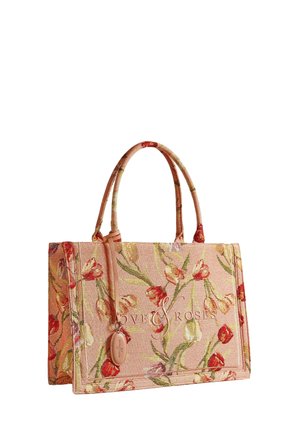 Love & Roses LARGE EMBRIDERED STRUCTURED - Handbag - pink