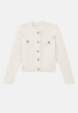 JULEE CARDIGAN - Cardigan - silver-coloured/white