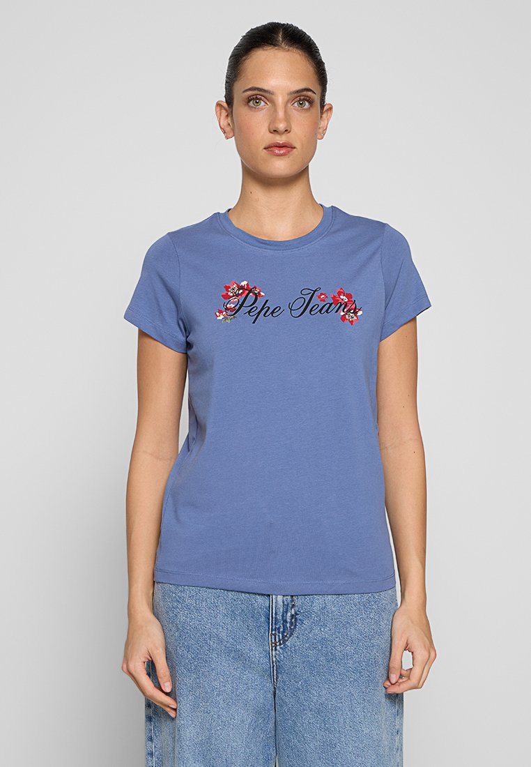 Pepe Jeans T-shirt print blauw