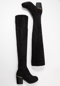 Even&Odd Wide Fit Stivali sopra il ginocchio - black