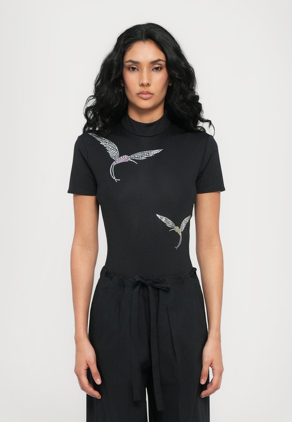 SHORT HUMMINGBIRD RHINESTONE BODYSUIT - Print T-shirt
