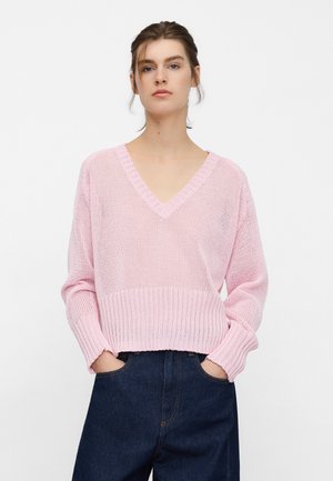 V-NECK  - Strickpullover - pink