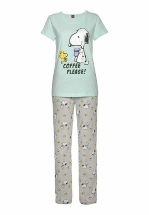PEANUTS - Nachtwäsche Set - mint grau meliert