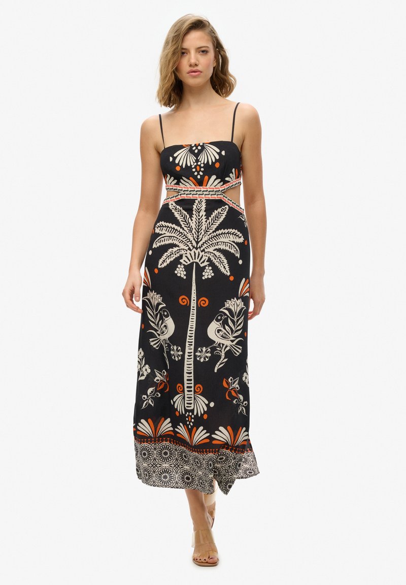 Superdry & Co STATEMENT CUT-OUT - Vestido informal - jungle fever black