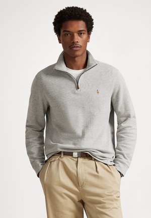 ESTATE-RIB QUARTER-ZIP PULLOVER - Camisola - andover heather