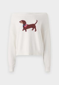 Hollister Co. SLOUCHY AMERICANA GRAPHIC - Džemperis - white