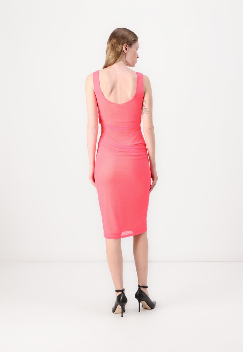 Patrizia Pepe DRESS - Cocktail dress / Party dress - fluo coral/beige/neon  pink - Zalando.ie