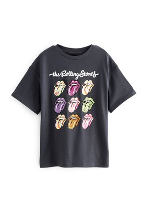 BAND LICENSE - Tricou cu imprimeu - charcoal grey sequin rolling stones