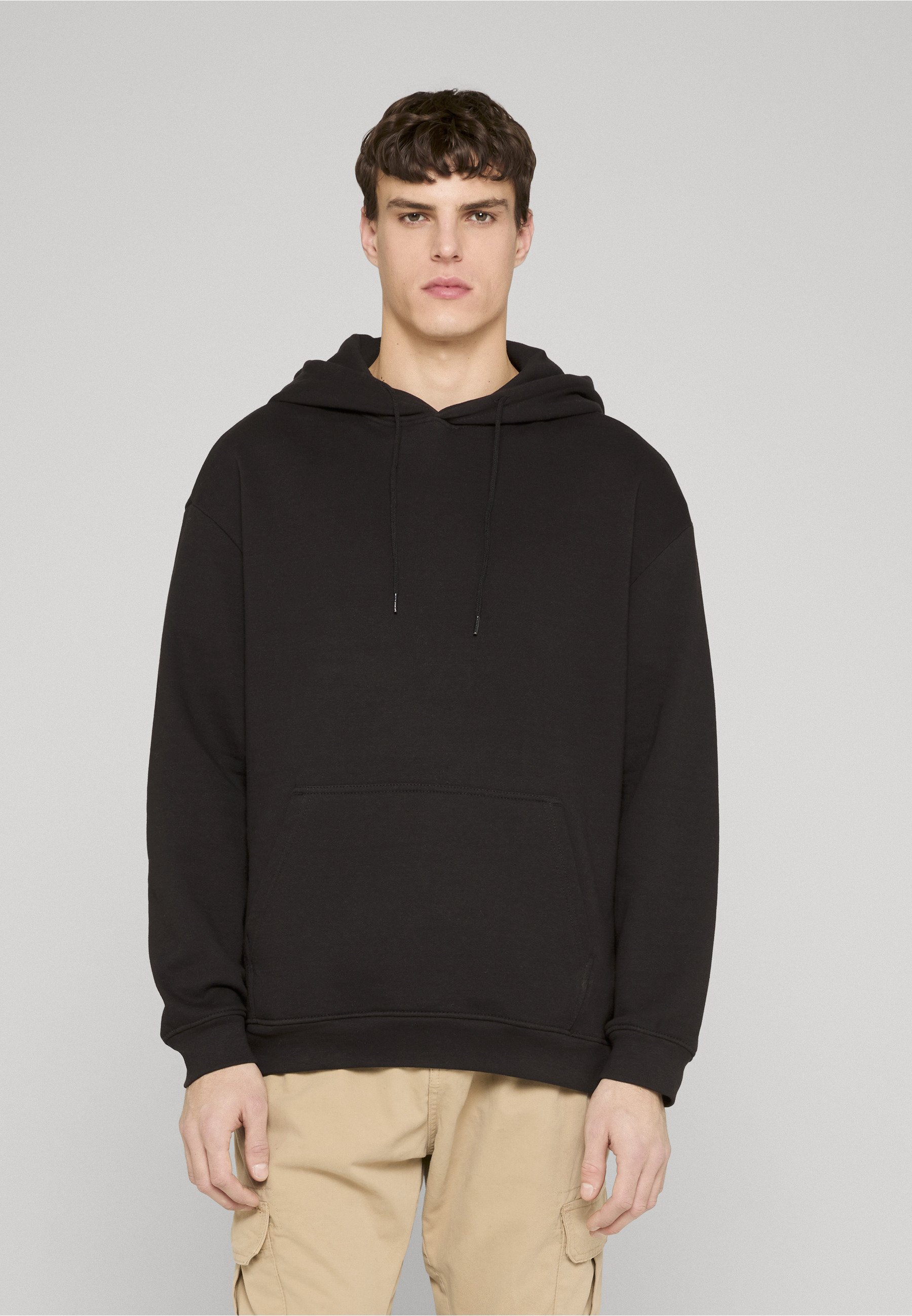 Sweat uni en molleton à col rond - Noir - Homme - 10.00