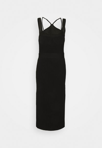 Hervé Léger GATHERED BUSTIER HALTER GOWN - Φόρεμα-πουλόβερ - black