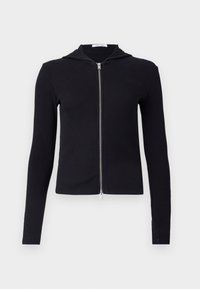 AURA ZIP HOODIE - Adīta jaka - black