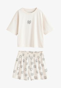 Next COSY LONG SLEEVE - SET - Pigiama - ecru cream hamish/beige Next COSY LONG SLEEVE - SET - Pigiama - ecru cream hamish/beige