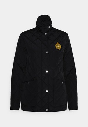 CREST-PATCH QUILTED JACKET - Lehká bunda - black