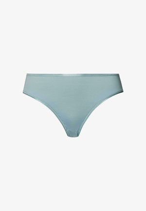 Hellblaue Bikini-Unterwäsche mit glatter Textur, hohem Schnitt und minimalen Nähten. Verfügt über einen bequemen elastischen Bund.