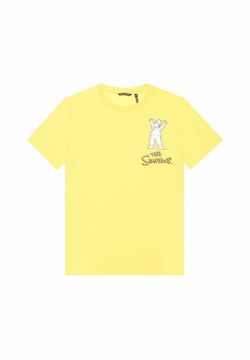 Antony Morato HOMER SIMPSON REGULAR FIT IN WITH MATT INJECTION - Camiseta estampada - lemon
