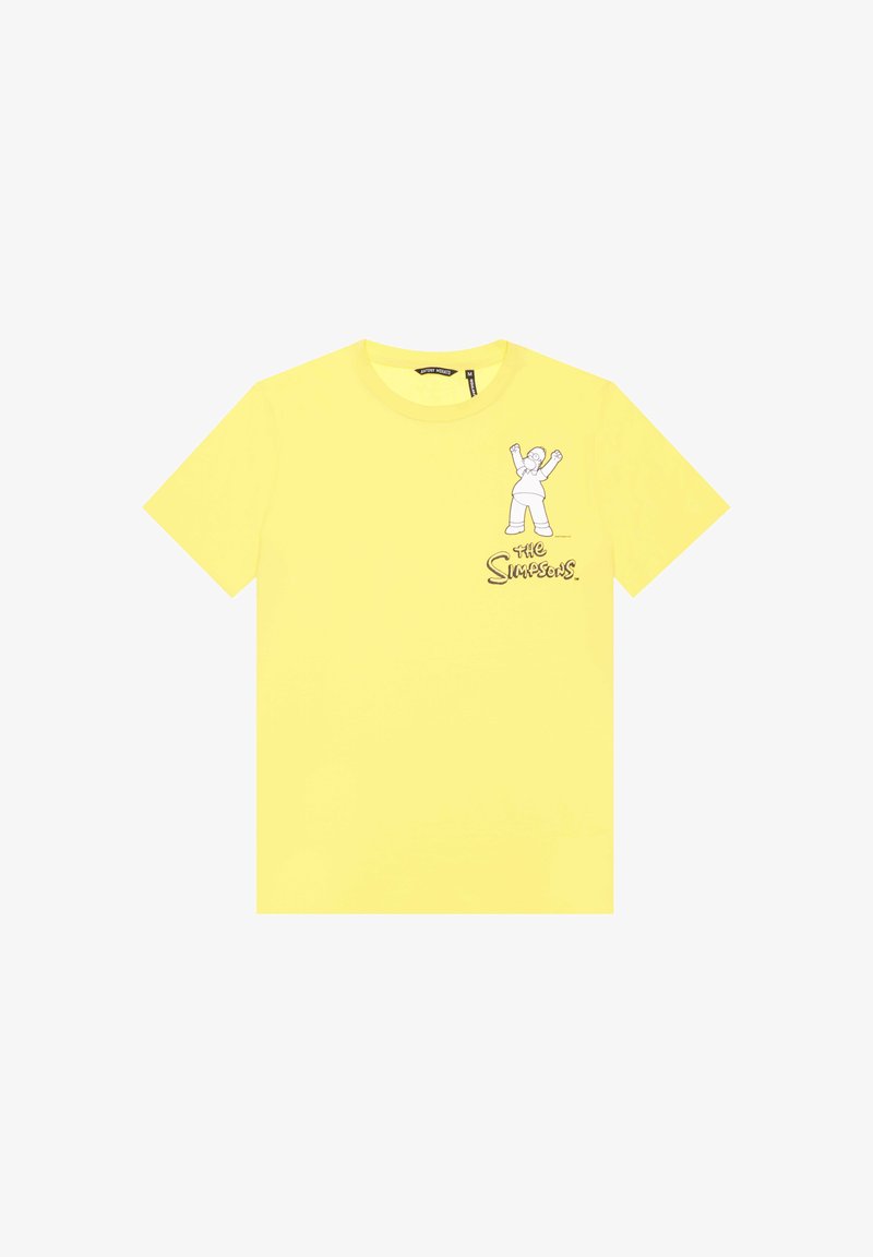 Antony Morato HOMER SIMPSON REGULAR FIT IN WITH MATT INJECTION - T-Shirt print - lemon