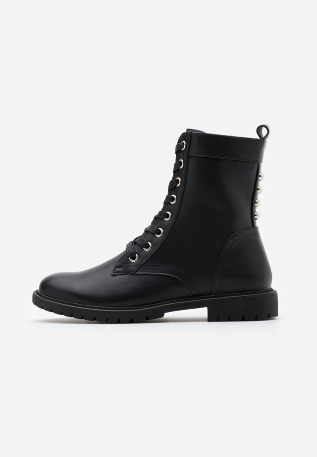 Lace-up ankle boots - black