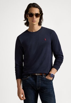 Polo Ralph Lauren CUSTOM SLIM JERSEY LONG-SLEEVE T-SHIRT - Μπλούζα με μακριά μανίκια - ink