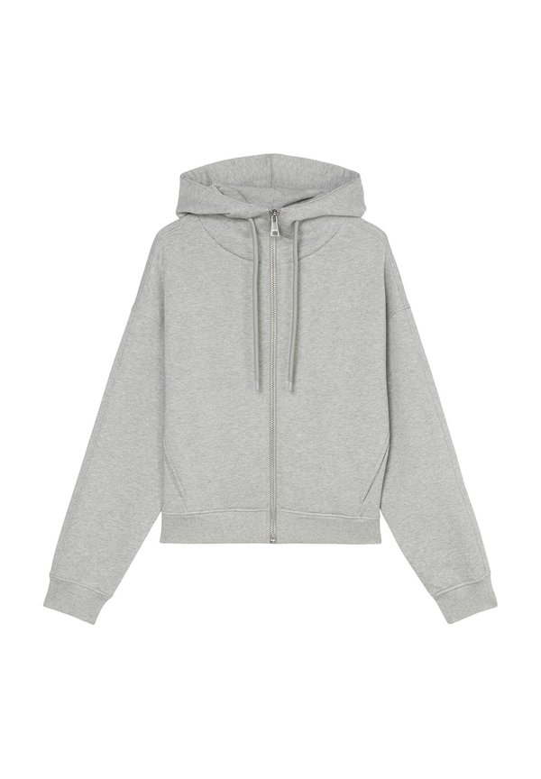 Zip-up sweatshirt - stone melange3