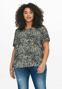 ONLY Carmakoma CARVICA LIFE  - T-shirt med print - cloud dancer