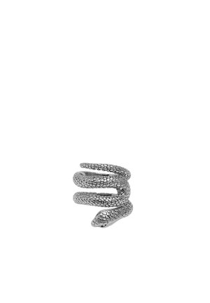 ESPIRAL SERPIENTE TEXTURA - Anillo - plata oscuro