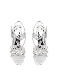 Desa Sandalen met plateauzool - silver