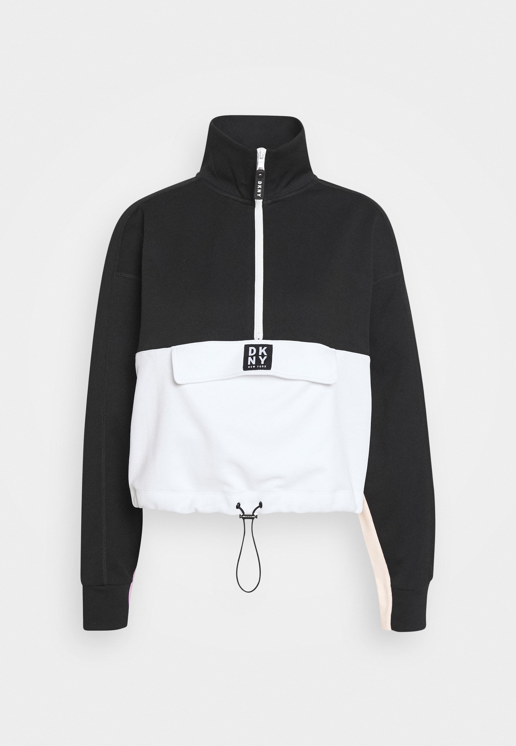 white zip pullover