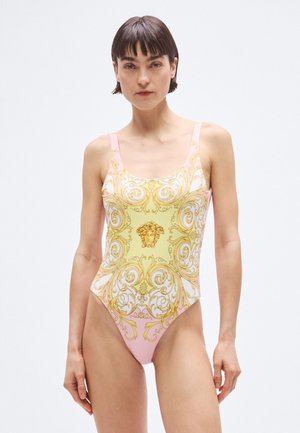SWIMSUIT PRINTED - Ujumistrikoo - pale yellow/rose quartz