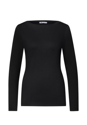 Street One, LANGARM SHIRT MIT U-BOOT-AUSSCHNITT - T-shirt à manches longues - black