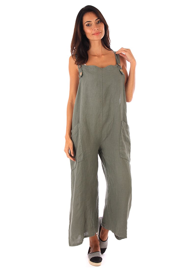 Le Monde du Lin Jumpsuit kaki